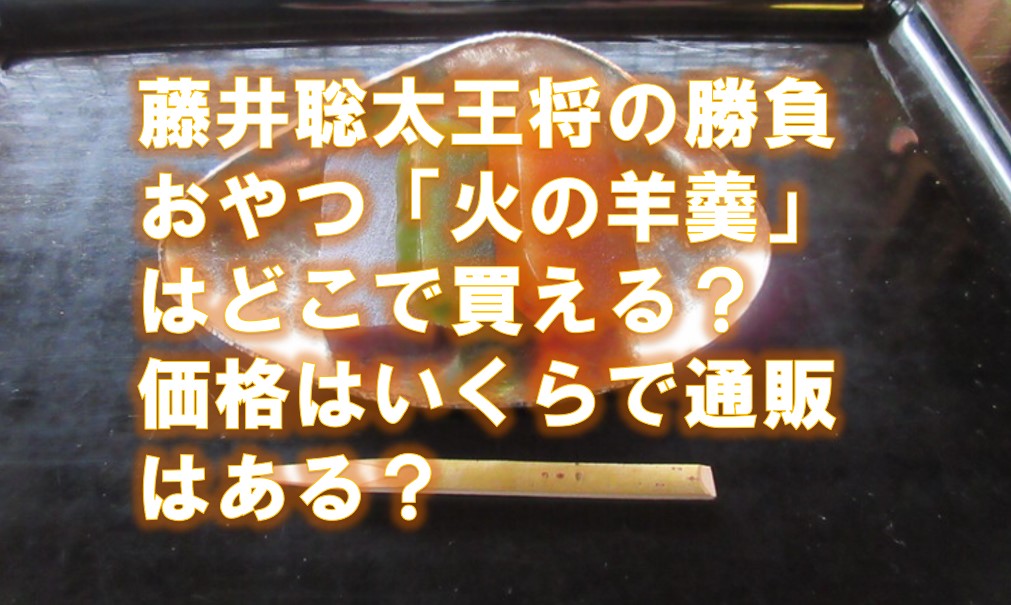 藤井聡太王将＝竜王、王位、叡王、棋聖のおやつ火の羊羹(ようかん)