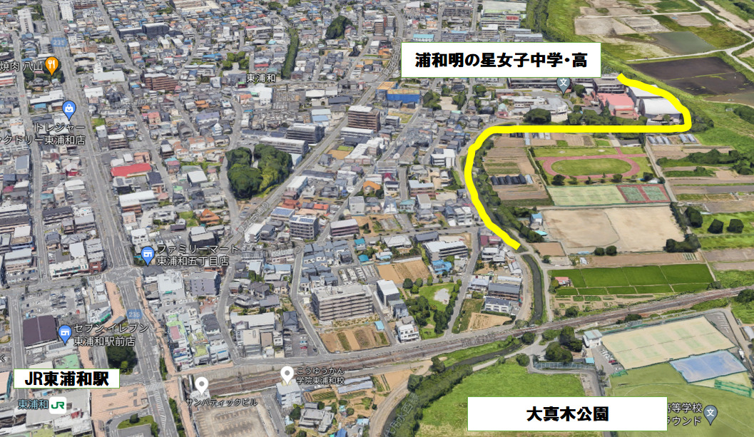 2023東浦和花火大会穴場⑩ 歩行者用観覧場所