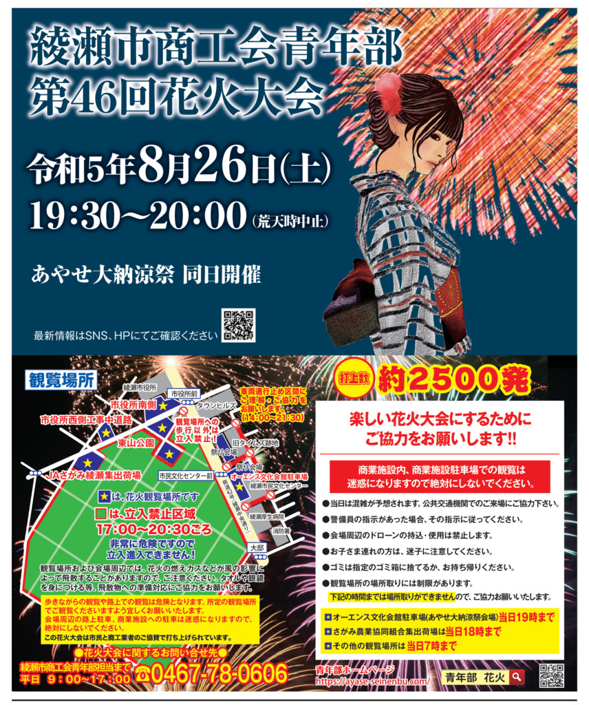 2023綾瀬市(大納涼祭)花火大会