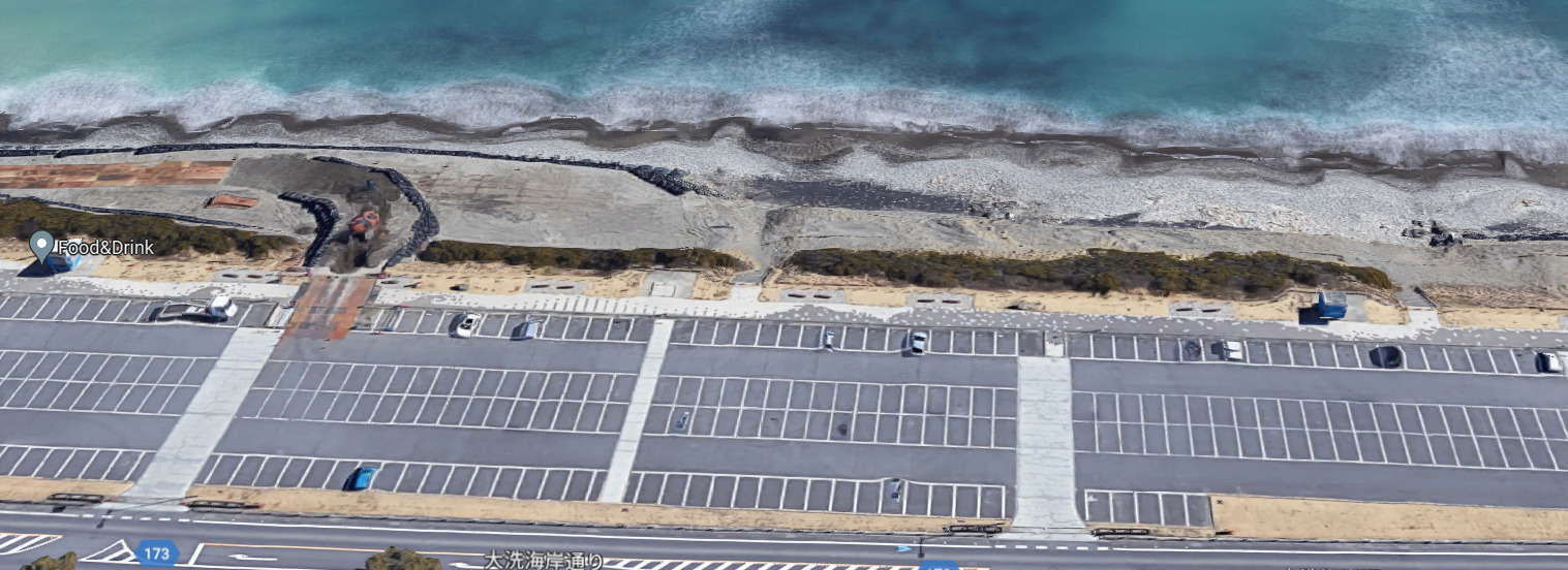 2023:那珂湊海上花火大会 駐車場 ③県立大洗公園にある「県営駐車場」