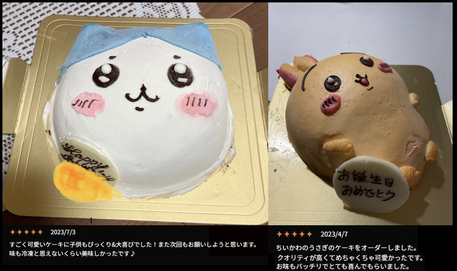 ちいかわ「立体ケーキ」にホッコリ♬ レビュー