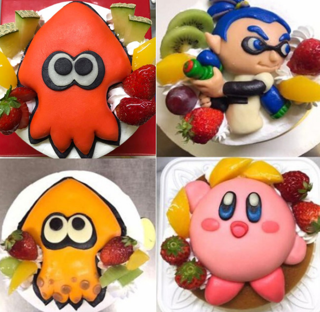 お菓子のグランパ：スプラトゥーン立体ケーキを２種類から選んで注文！