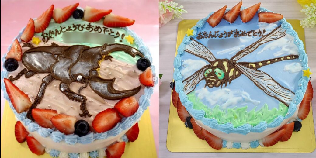 ケーキ工房モダンタイムス ：カブトムシのイラストケーキならこの通販店！