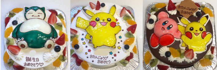 カトルセゾン菓子夢(かしむ)：ポケモンの立体ケーキもイラストケーキも注文できる！